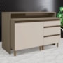 Kit Ilha Gourmet Connect com Balcões 80cm e 60cm Duna/Cristal - Móveis Henn