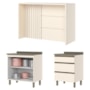 Kit Ilha Gourmet Connect com Balcões 80cm e 60cm Off White - Móveis Henn