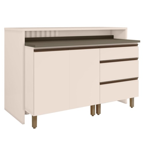 Kit Ilha Gourmet Connect com Balcões 80cm e 60cm Off White - Móveis Henn