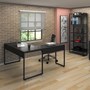 Kit Mesa em L com 3 Estantes Office Industrial e Cadeira Studio Ind Preto - PR Móveis