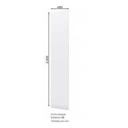 Lateral para Cozinha Americana 49cm Branco - Móveis Henn Lateral para Cozinha Americana 49cm Branco - Móveis Henn