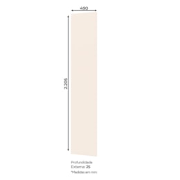 Lateral para Cozinha Connect 49cm Off White - Móveis Henn  Lateral para Cozinha Connect 49cm Off White - Móveis Henn