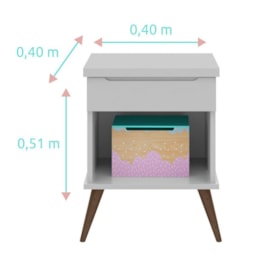 Mesa de Apoio Infantil Retrô Alice com 1 Gaveta Cinza - PR Baby  Mesa de Apoio Infantil Retrô Alice com 1 Gaveta Cinza - PR Baby