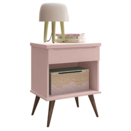 Mesa de Apoio Infantil Retrô Alice com 1 Gaveta Rosê - PR Baby  Mesa de Apoio Infantil Retrô Alice com 1 Gaveta Rosê - PR Baby