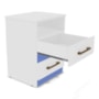 Mesa de Cabeceira Apolo 2 Gavetas Color Flex Branco/Azul - Moval