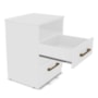 Mesa de Cabeceira Apolo 2 Gavetas Color Flex Branco - Moval