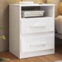 Mesa de Cabeceira Apolo 2 Gavetas Flex Branco - Moval