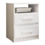 Mesa de Cabeceira Apolo 2 Gavetas Flex Branco - Moval