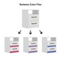 Mesa de Cabeceira Apolo Color Flex com 2 Gavetas Branco/Lilás - PR Móveis  