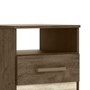 Mesa de Cabeceira Apolo Color Flex com 2 Gavetas Castanho Wood/Avelã - PR Móveis  