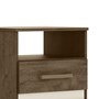 Mesa de Cabeceira Apolo Color Flex com 2 Gavetas Castanho Wood/Baunilha - PR Móveis  