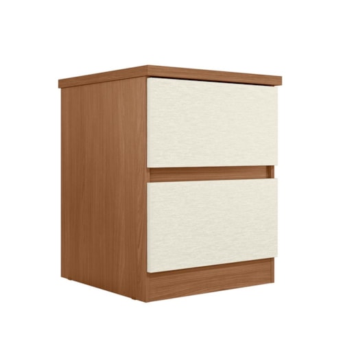 Mesa de Cabeceira Bari 2 Gavetas Jatobá/Areia - Santos Andirá