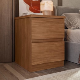 Mesa de Cabeceira Bari 2 Gavetas Jatobá - Santos Andirá