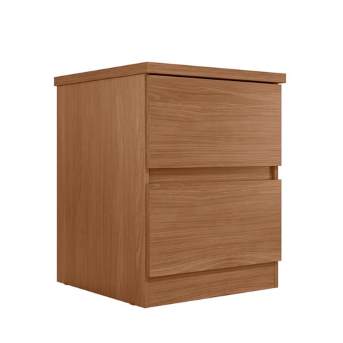 Mesa de Cabeceira Bari 2 Gavetas Jatobá - Santos Andirá