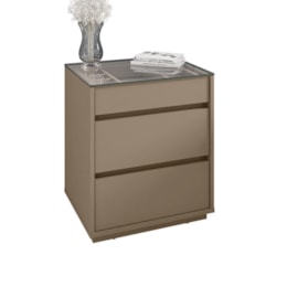 Mesa de Cabeceira Belize 3 Gavetas Fendi - Casa D