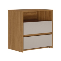 Mesa de Cabeceira Giardino 2 Gavetas Amêndola Touch/Nude Prime TX – Demóbile
