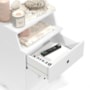 Mesa de Cabeceira Luxo New 3 Gavetas Branco – EJ Móveis
