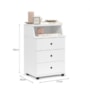 Mesa de Cabeceira Luxo New 3 Gavetas Branco – EJ Móveis
