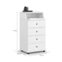 Mesa de Cabeceira Luxo New II 4 Gavetas Branco – EJ Móveis
