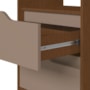 Mesa de Cabeceira Sole 2 Gavetas Flex Capuccino/Nogueira - Móveis Albatroz