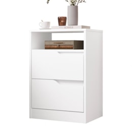 Mesa de Cabeceira Sole 2 Gavetas Flex Freijó/Off White - Móveis Albatroz Mesa de Cabeceira Sole 2 Gavetas Flex Freijó/Off White - Móveis Albatroz