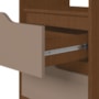 Mesa de Cabeceira Sole 2 Gavetas Flex Nogueira/Capuccino - Móveis Albatroz