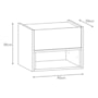 Mesa de Cabeceira Suspensa Florença 1 Gaveta Off White/Cedro - Casa D