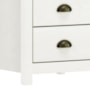 Mesa de Cabeceira Topázio 3 Gavetas Branco/Freijó - Finestra Móveis 