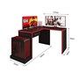 Mesa de Canto para Computador Desk Gamer DRX-9000 Preto/Vermelho - PR Móveis 