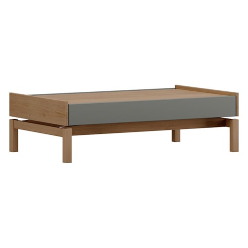 Mesa de Centro Barcelona 1 Gaveta Oak/Ferrolack - Finestra Móveis