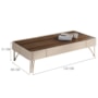 Mesa de Centro Cadenza Off White/Castanho - HB Móveis 