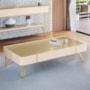Mesa de Centro Cadenza Off White/Champanhe - HB Móveis