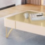 Mesa de Centro Cadenza Off White/Champanhe - HB Móveis