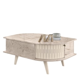 Mesa de Centro Indianápolis Calacata/Off White - Madetec Mesa de Centro Indianápolis Calacata/Off White - Madetec