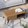 Mesa de Centro Jeri Ripada Noce Milano/Preto - PR Móveis