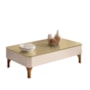 Mesa de Centro Liz Off White/Champanhe – HB Móveis