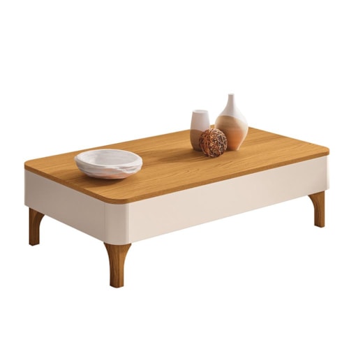 Mesa de Centro Liz Off White/Cinamomo – HB Móveis
