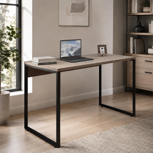 Mesa de Escritório Office Industrial 120 Carvalho Bruma - Martinucci 