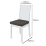Mesa de Jantar 120x80 com 4 Cadeiras Athenas Branco/Veludo Marrom - Móveis Lopas
