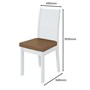 Mesa de Jantar 200x90 com 6 Cadeiras Athenas Branco/Corino Caramelo - Móveis Lopas  
