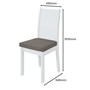 Mesa de Jantar 200x90 com 8 Cadeiras Athenas Branco/Suede Bege - Móveis Lopas
