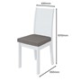 Mesa de Jantar 200x90 com 8 Cadeiras Athenas Branco/Veludo Capuccino - Móveis Lopas 