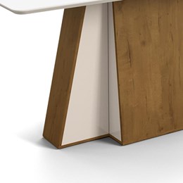 Mesa de Jantar Amalfi 170x90 Canela/Off White - PR Móveis 