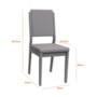 Mesa de Jantar Ana 120x80 com 4 Cadeiras Carol Imbuia/Preto/Camurça Marrom – New Ceval