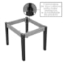 Mesa de Jantar Ana 120x80 com 4 Cadeiras Carol Imbuia/Preto/Veludo Cinza – New Ceval