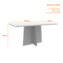 Mesa de Jantar Ana 160x90 com 6 Cadeiras Amanda Imbuia/Preto/Bege - PR Móveis  