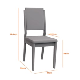 Mesa de Jantar Ana 160x90 com 6 Cadeiras Carol Ypê/Off White/Camurça Marrom – New Ceval
