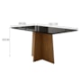 Mesa de Jantar Ana 160x90 Imbuia/Off White - New Ceval 