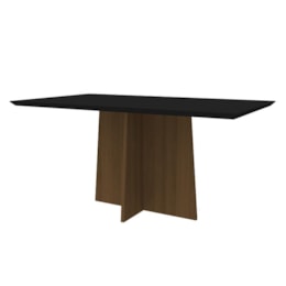 Mesa de Jantar Ana 160x90 Imbuia/Preto - New Ceval Mesa de Jantar Ana 160x90 Imbuia/Preto - New Ceval