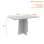 Mesa de Jantar Anitta 120x80 com 4 Cadeiras Ana Imbuia/Off White/Linho Cinza Claro - New Ceval